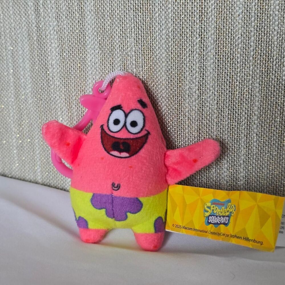 Patrick Star Mini Plush Keychain NWT